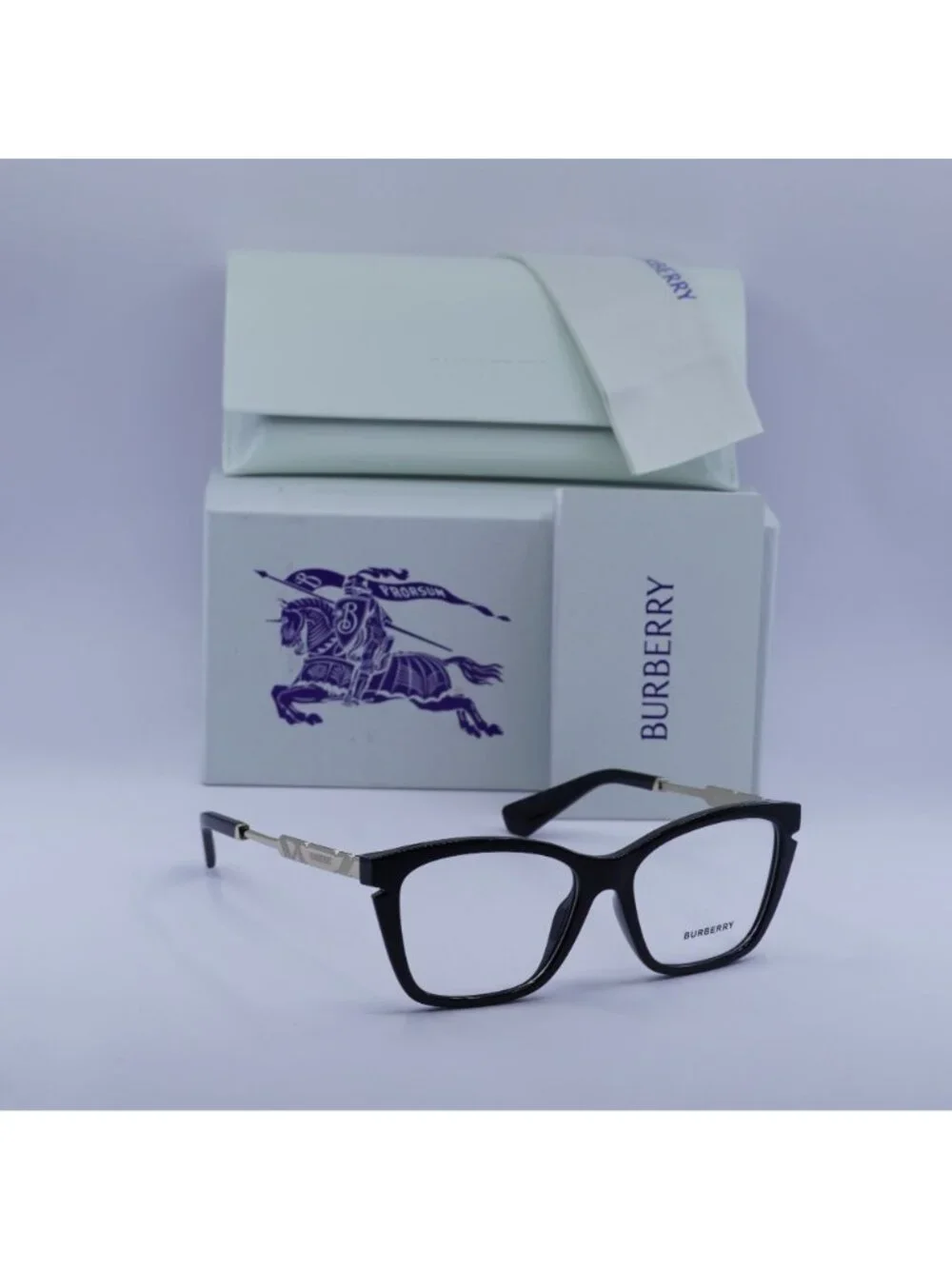 Burberry BE2427U 3001 Square Eyeglasses 52mm - Shiny Black/Gold